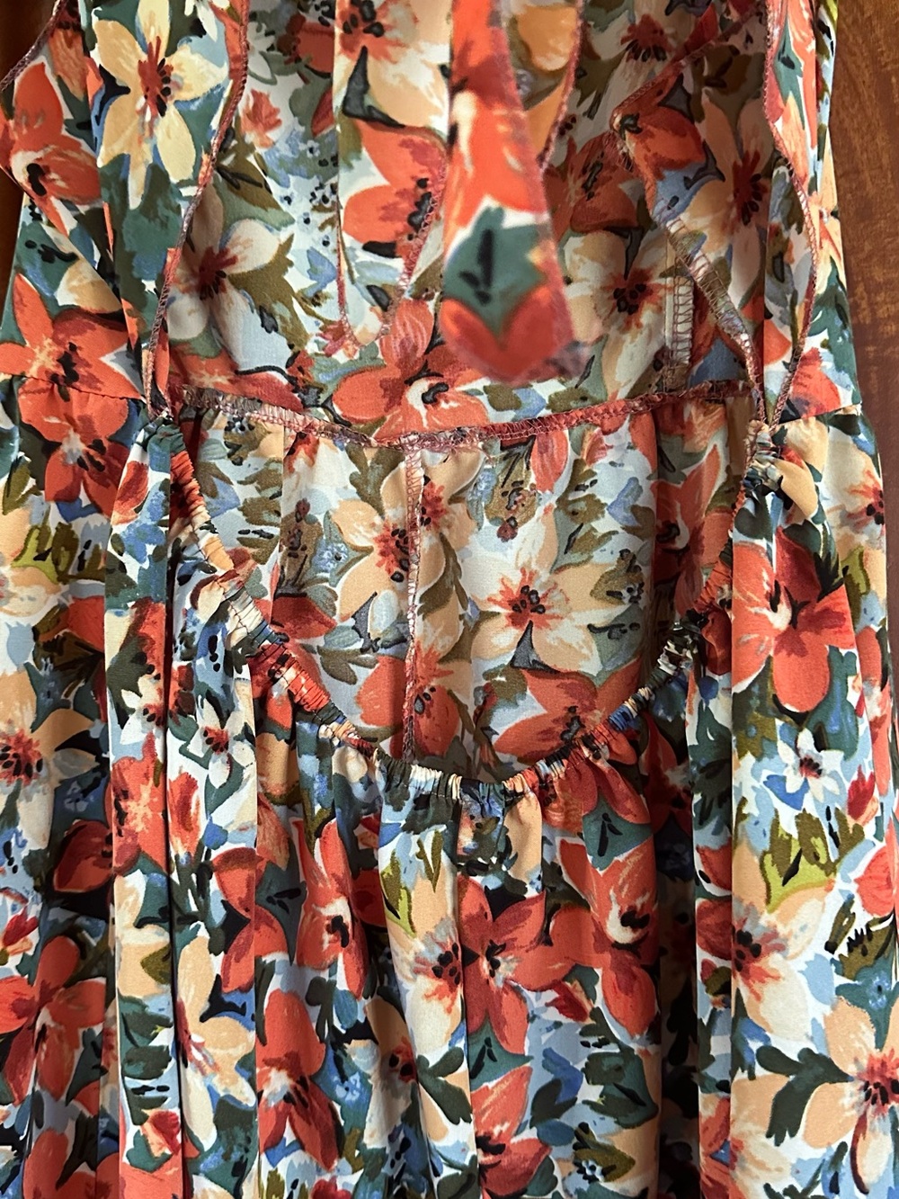 Women’s Floral Ruffle Romper (XL) - Picture 5 of 6